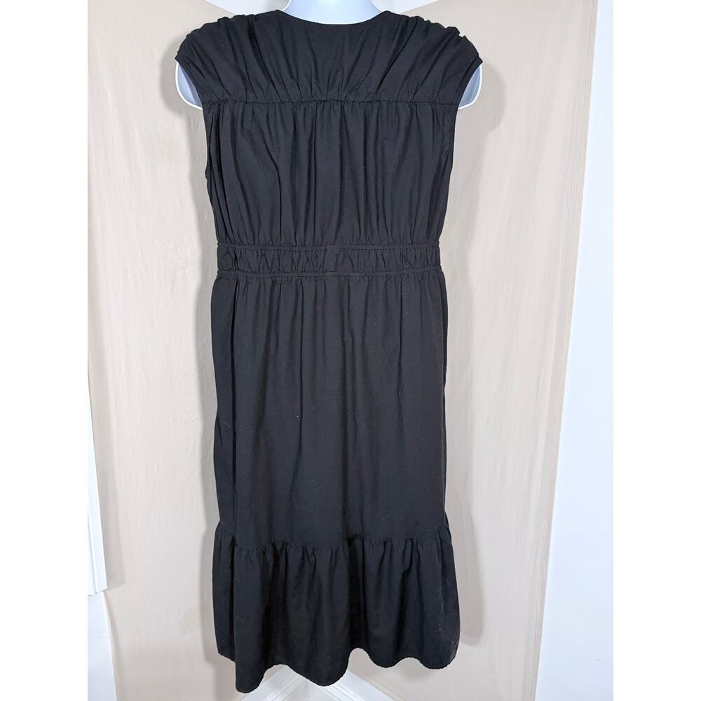 Time and Tru Black Sleeveless Tiered Midi Dress XL - Picture 2 of 9